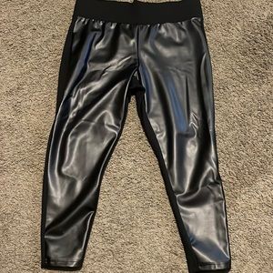 Torrid faux leather/ponte pixie pants